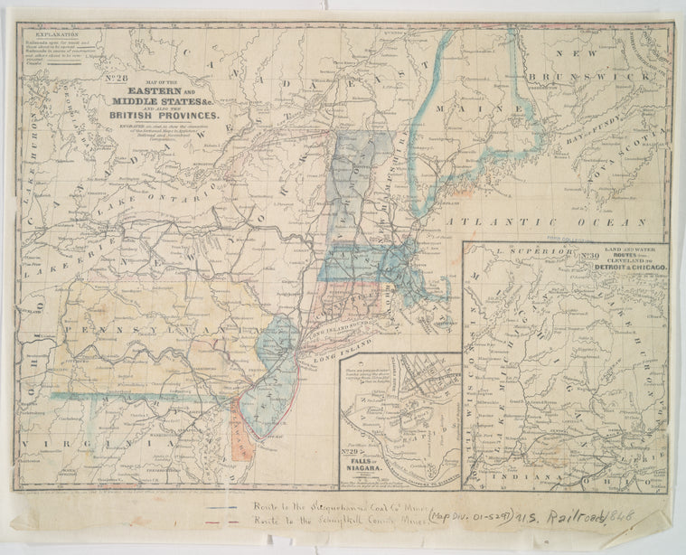 Map of the eastern and middle states &c. and also the British Provinces
