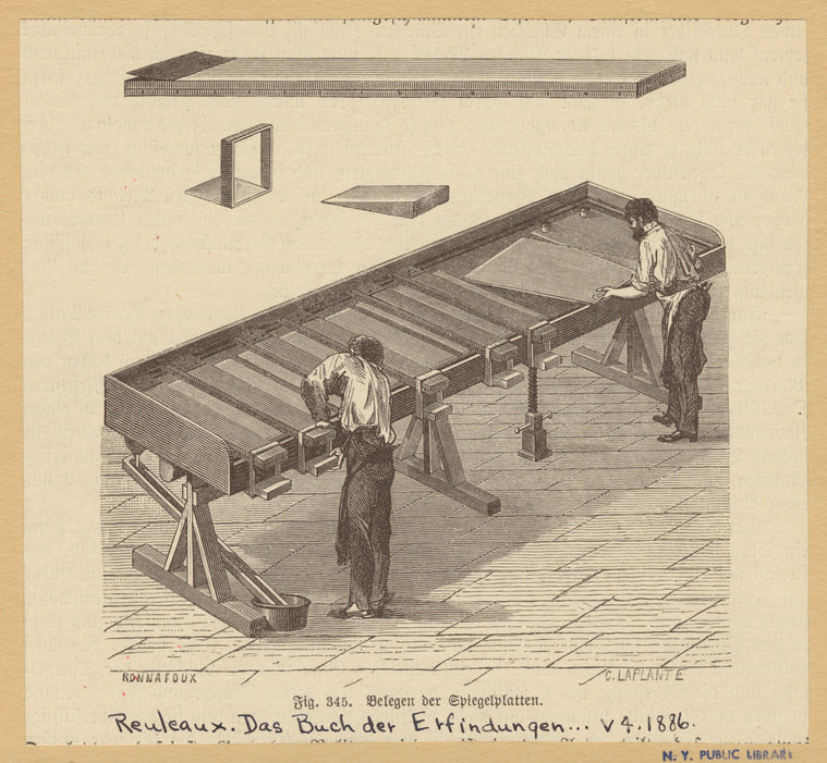 Belegen der Spiegelplatten