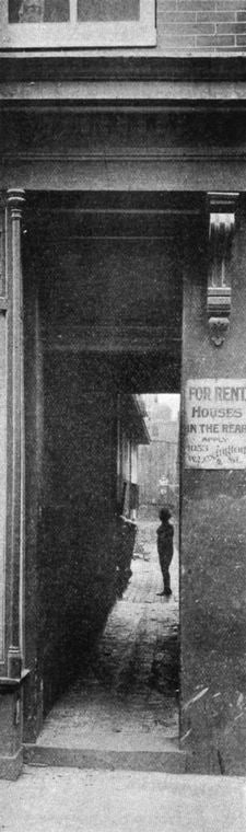 Many of these alleys, as Dr. Waring states, are flanked by whiskey shops.