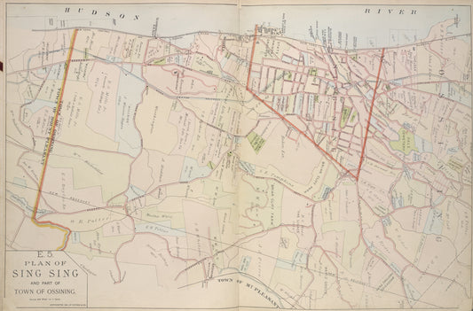 Plan of Sing Sing and part of Town of Ossining.