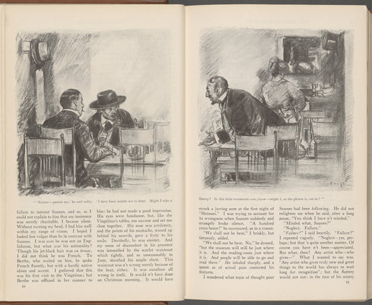 "'Excuse--permit me," he said softly. "I have been unable not to hear. Might I take a liberty? In this little restaurant sans-façon--might I, as the phrase is, cut in?": A Memory of the Eighteen-nineties