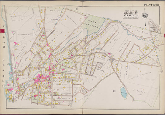 Westchester, V. 2, Double Page Plate No. 28 [Map bounded by Gates Ave., Lincoln Pl., Broad Ave., Hudson River]