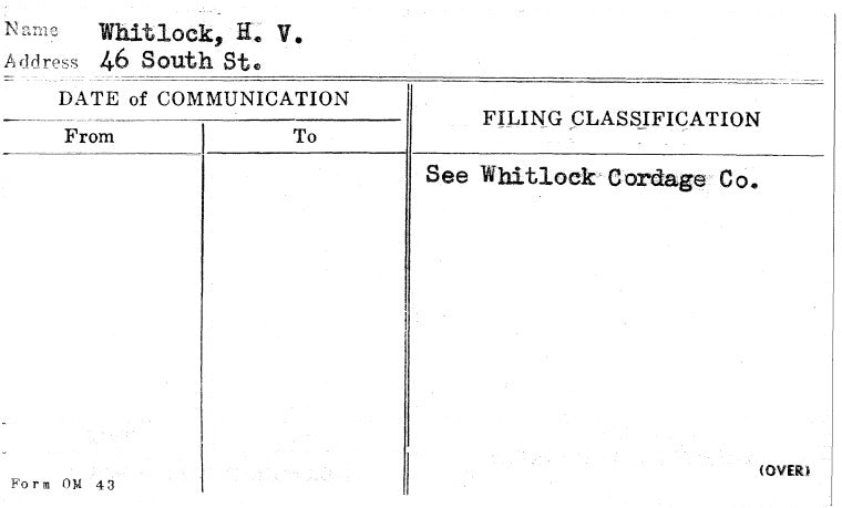 Whitlock, H.V.