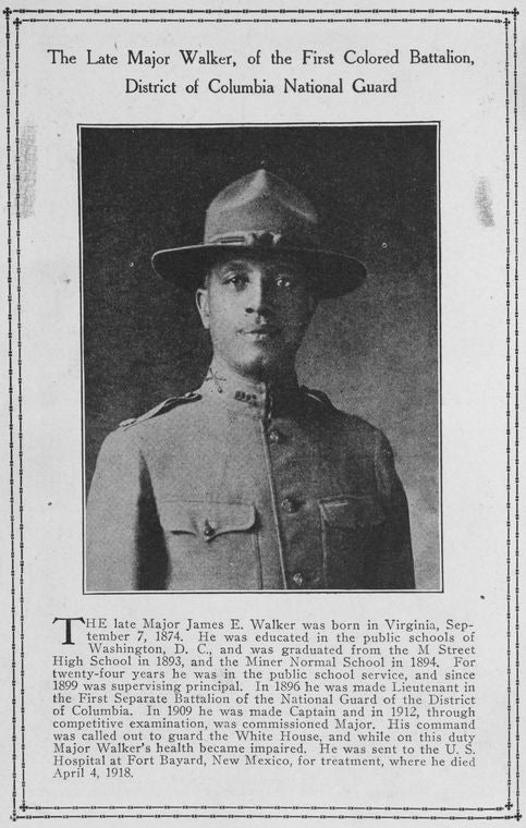 The Late Major Walker, of the First Colored Battalion, District of Columbia National Guard.