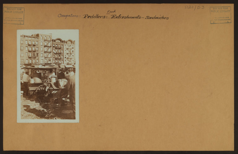 Occupations - Peddlers - Food - Refreshments - Sandwiches.