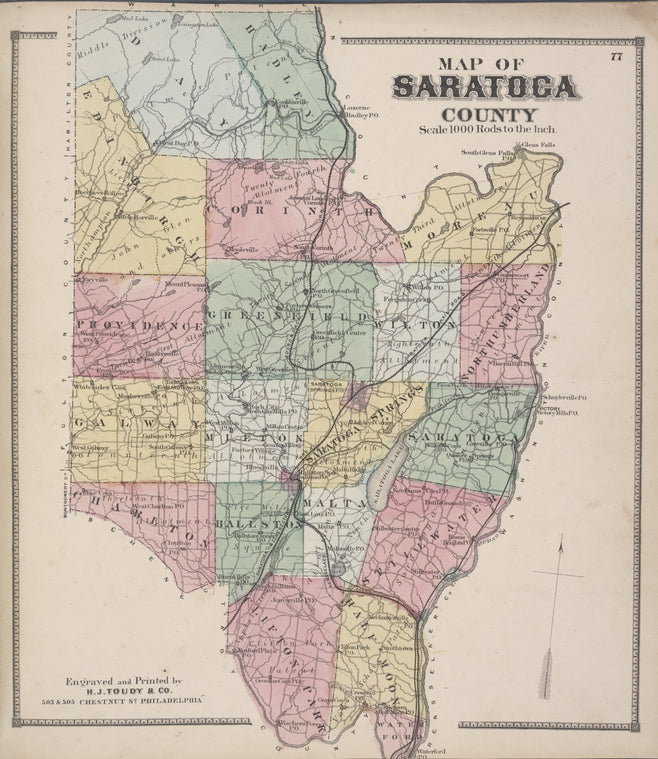 Map of Saratoga County