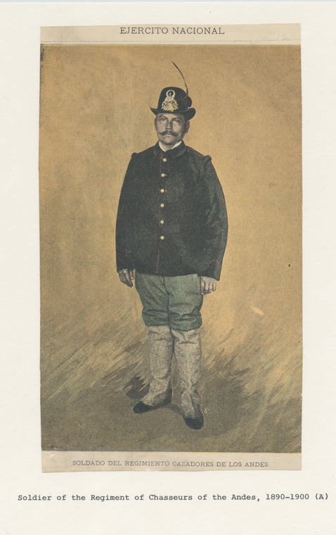 Ejercito nacional:  Soldado del regimiento cazadores de los Andes
