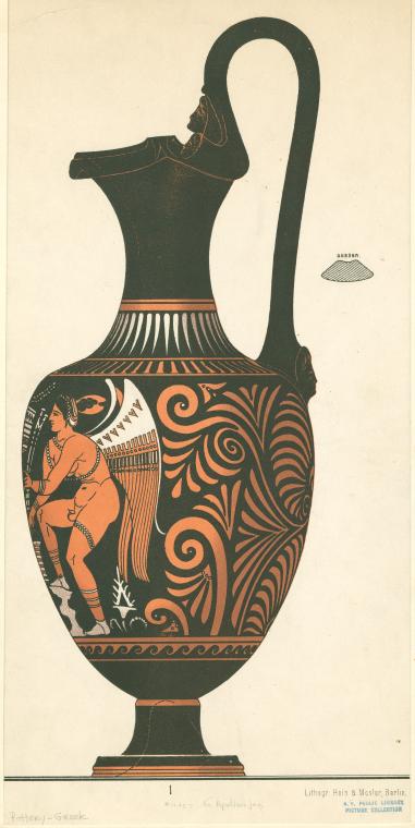 Apulian jug depicting Hermaphroditos