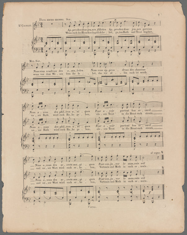 Les zingarelles: duettino, pour soprano et mezzo-soprano