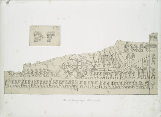 Drawing upright bull.  (Kouyunjik.) [Quyunjik].