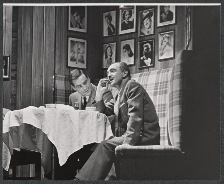 Robert Webber and Sam Levene in the stage production Fair Game