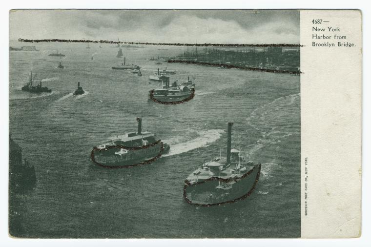New York Harbor from Brooklyn Bridge