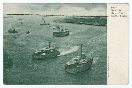New York Harbor from Brooklyn Bridge