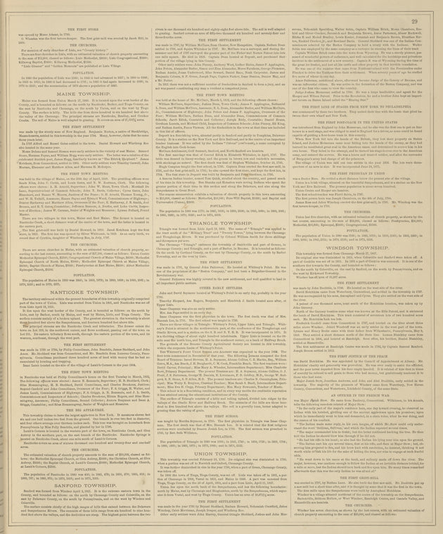 History of the Villages and Townships of Broome County. [cont.]