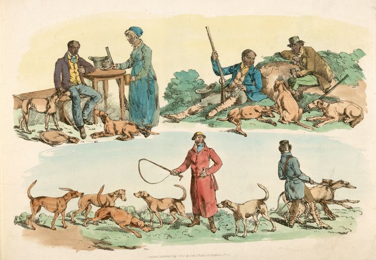 Scene of the hunters' life.