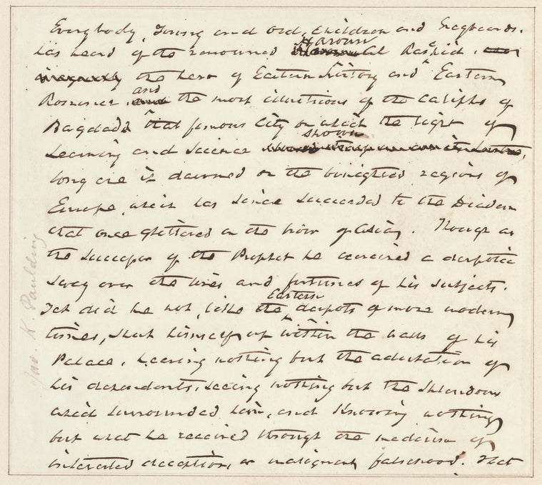 James Kirke Paulding note