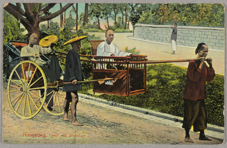 Hongkong, chair and rickshaw