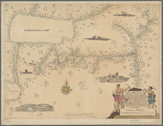 A mappe of Colonel Römers voyage to ye 5 Indian Nations: going from New Yorck to Albany, thence west
