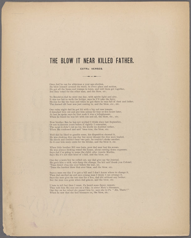 The blow almost killed father