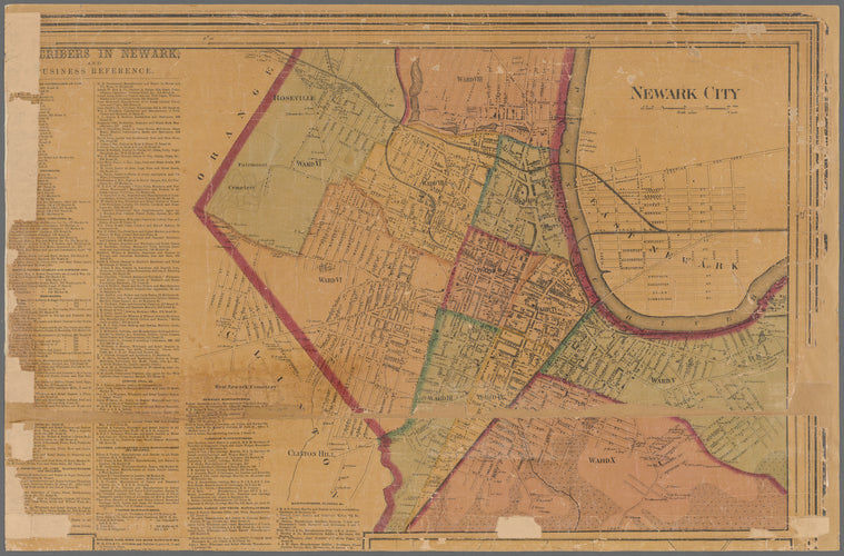 Map of Essex County, New Jersey