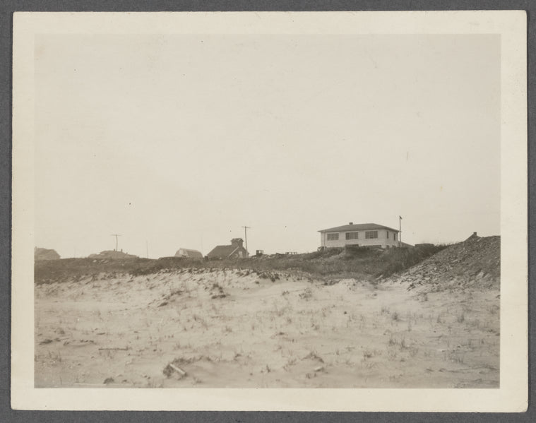 Parsons Garage. View from the beach looking north. Montauk, East Hampton