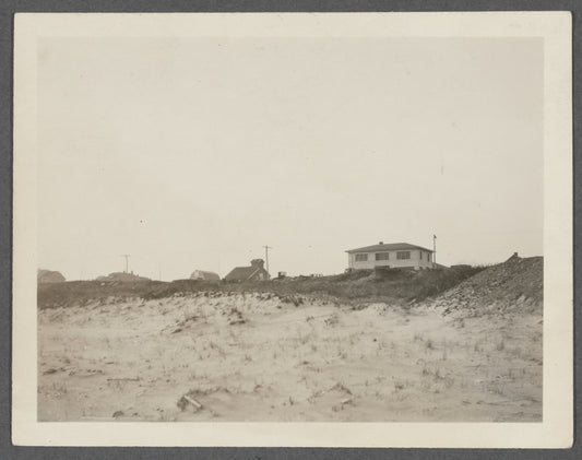 Parsons Garage. View from the beach looking north. Montauk, East Hampton