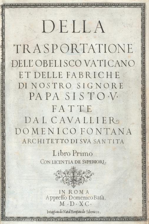 Della trasportatione dell'obelisco vaticano