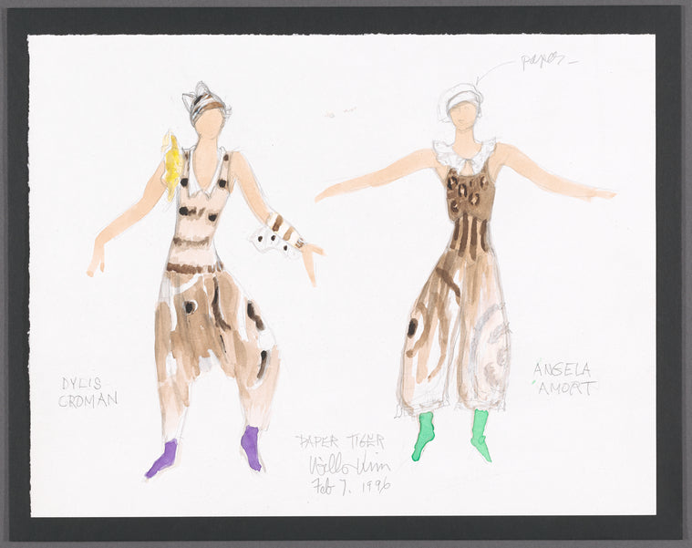 Paper Tiger: costume design for Dylis Croman and Angela Amort