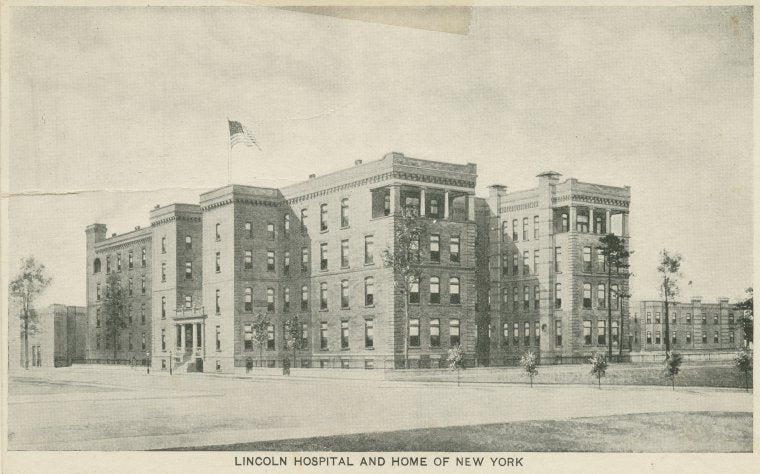 Exterior view of Lincoln Hospital and Home New York.