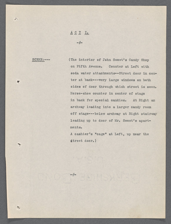 The Candy Shop Act I typescript
