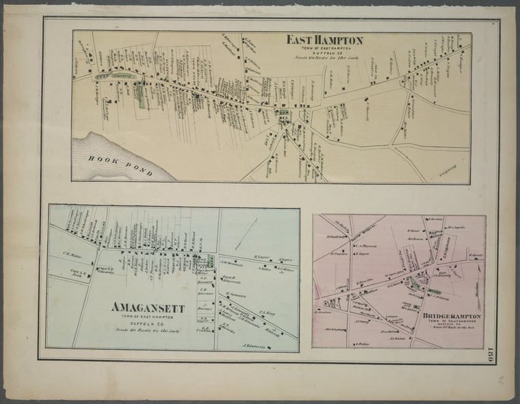 East Hampton, Town of East Hampton, Suffolk Co. - Amagansett, Town of East Hampton, Suffolk Co. - Bridgehampton, Town of Southampton, Suffolk Co.