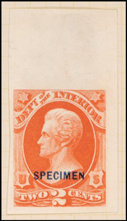 2c vermilion Jackson specimen single