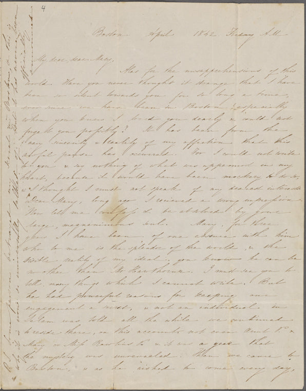 Foote, Mary [Wilder White], ALS to. Apr. 1842. [postmark "Apr. 22"].