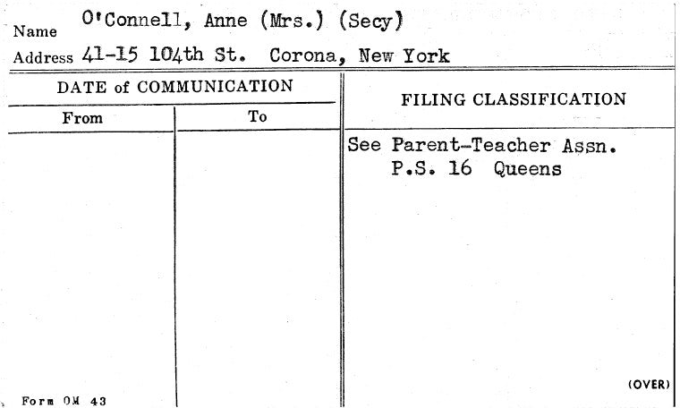 O'Connell, Anne (Mrs.) (Secy)