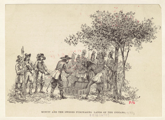 Minuit and the Swedes purchasing lands of the Indians