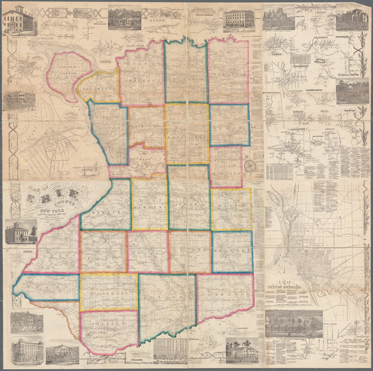 Map of Erie County, New York: from actual surveys