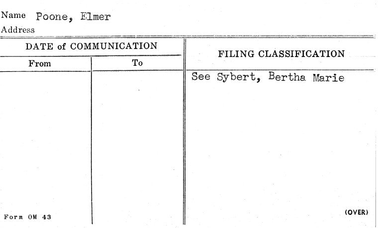 Poone, Elmer