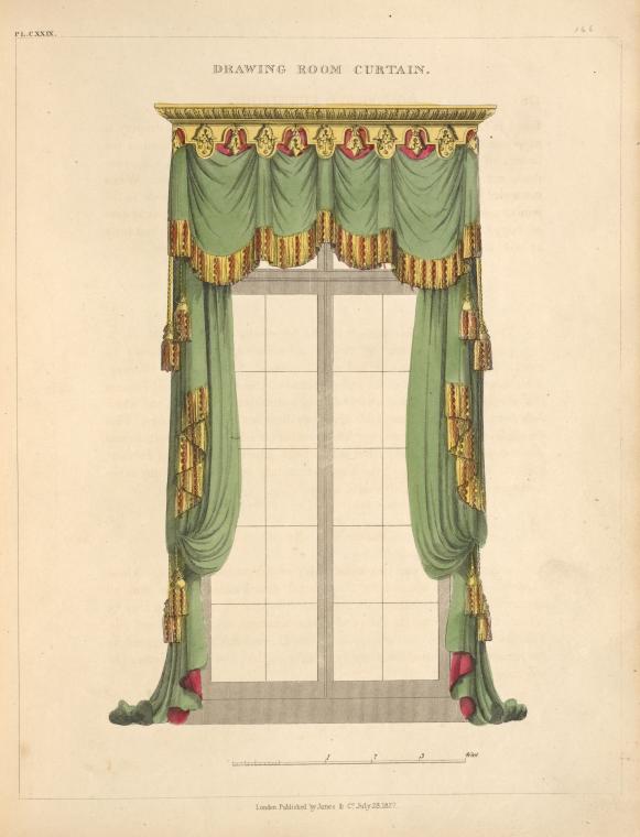 Drawing room curtain.
