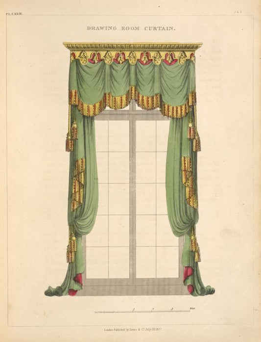 Drawing room curtain.