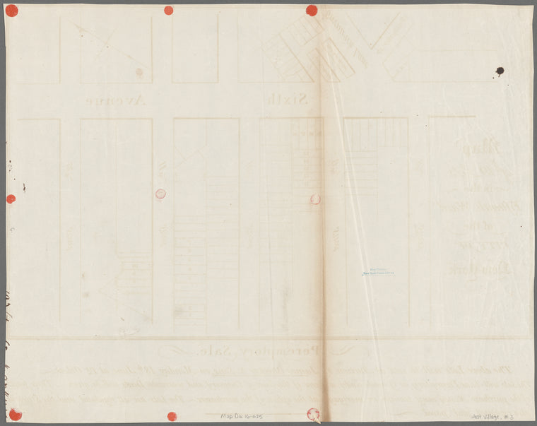 Map of 19 lots in the fifteenth ward of the city of New-York, peremptory sale, the above lots will be sold at auction by James Bleecker & Sons, on Monday 18th June, at 12 o'clock
