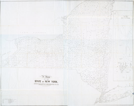 A map of the State of New York : exhibiting the situation and    boundaries of the counties and towns, and the number of        inhabitants in each, according to the census of 1840 ...