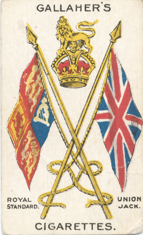 Royal standard; Union Jack.