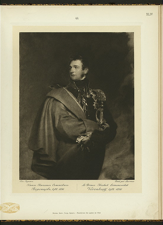 Kniaz' Mikhail Semenovich Vorontsov, 1782-1856.