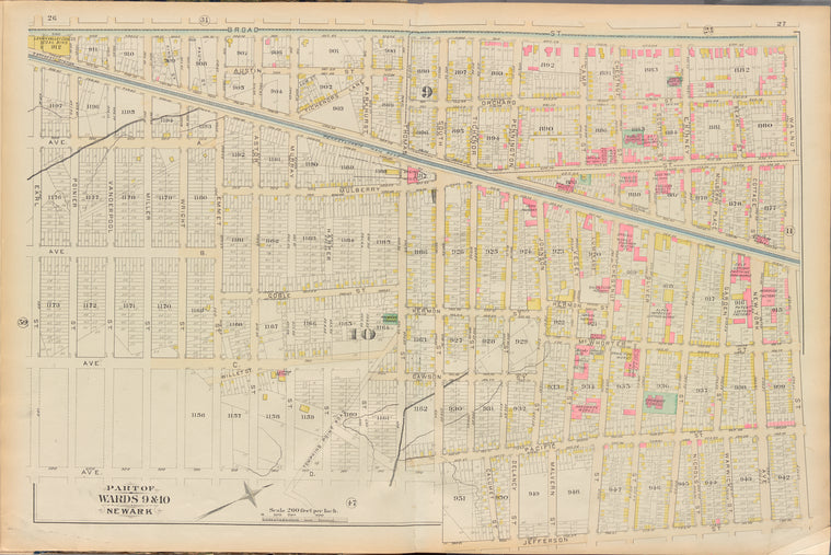 Essex County, Left Page Plate: [Map bounded by Broad St., Thomas St., Avenue D, Earl St.]