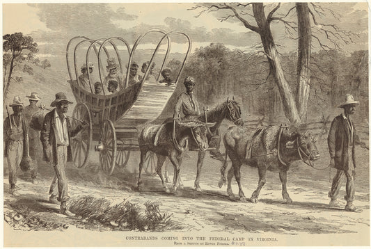Contrabands coming into the Federal camp in Virginia