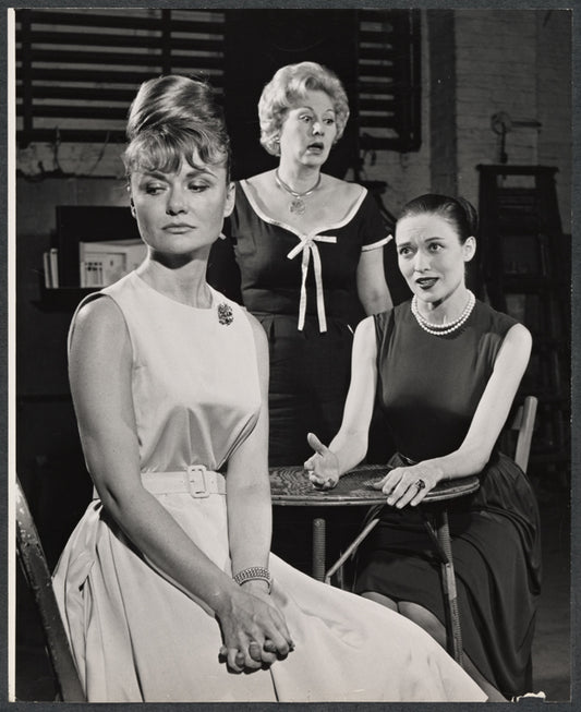 Julie Wilson [seated right] and unidentified others in the 1961 stage production High Fidelity