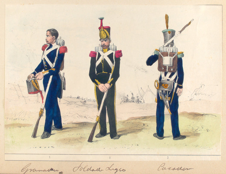 1. Granadero, 2. Soldado Ligero, 3. Cazador