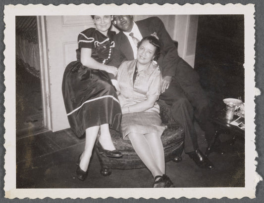 Jean, John, and woman in chair
