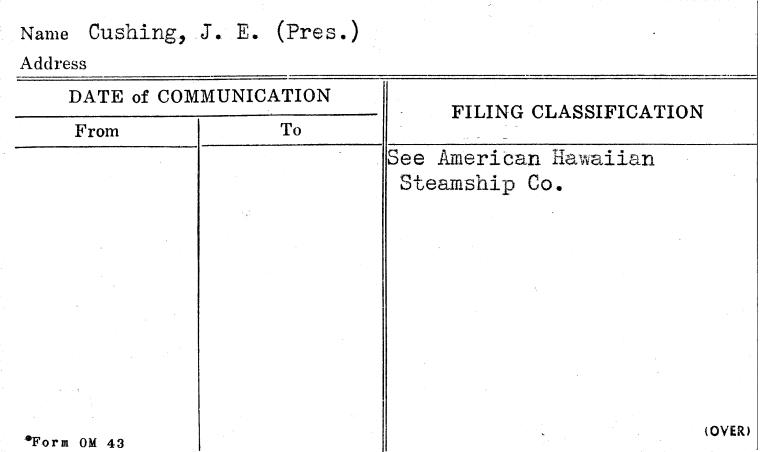Cushing, J.E. (Pres.)