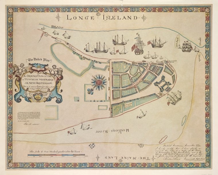 A description of the Towne of Mannados or New Amsterdam : as it was in September 1661, lying in latitude 40 de: and 40 m:, anno Domini 1664.